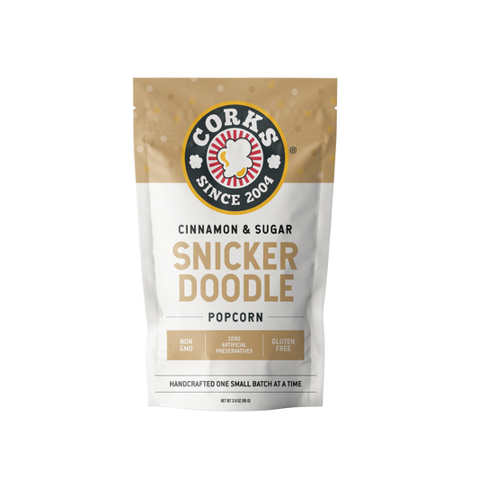 Corks Popcorn - Cinnamon and Sugar Snickerdoodle Popcorn - 3.0oz - Shoppe3130