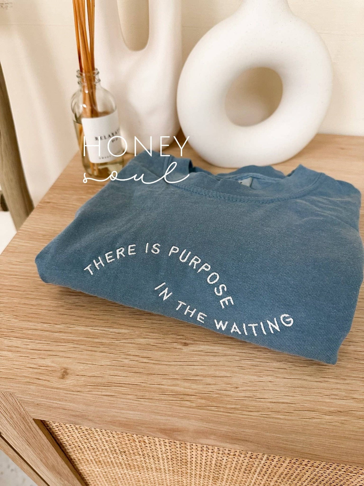 Embroidered There Is Purpose In The Waiting Tee