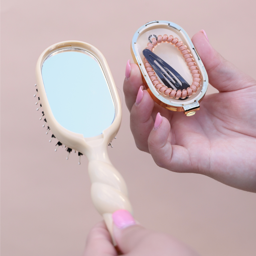 TELETIES - Mini Boar Brush | Tan - Shoppe3130