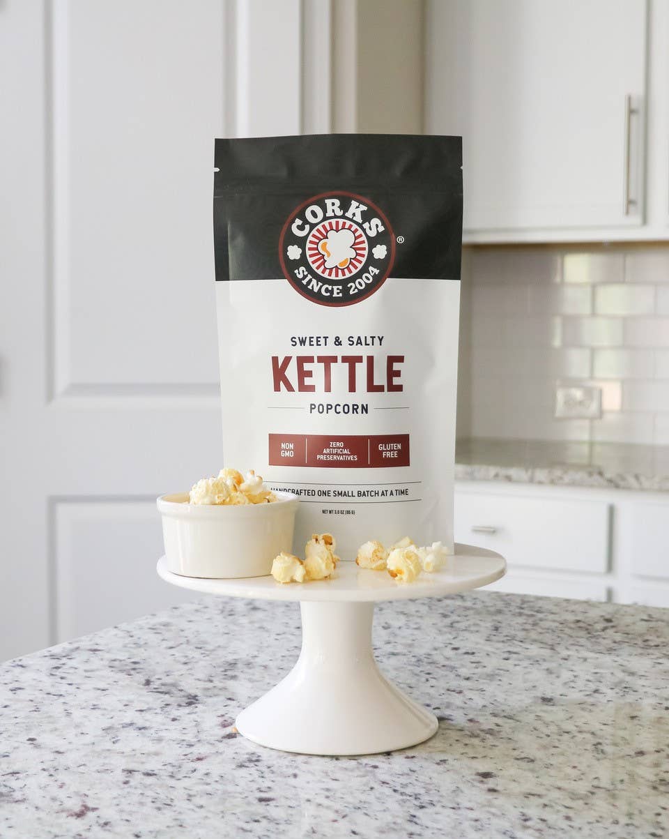 Corks Popcorn - Sweet and Salty Kettle Popcorn - 3.0 oz - Shoppe3130