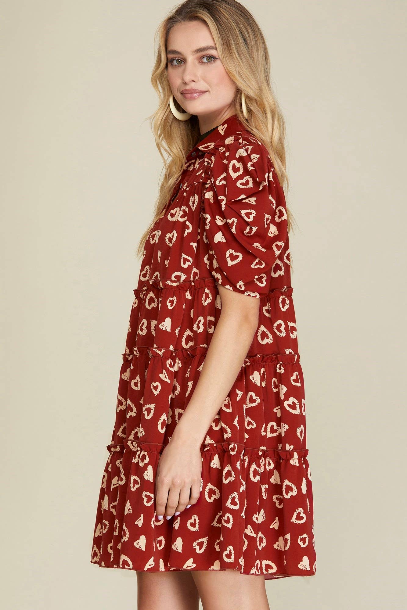With All Your Heart Puff Sleeve Dress