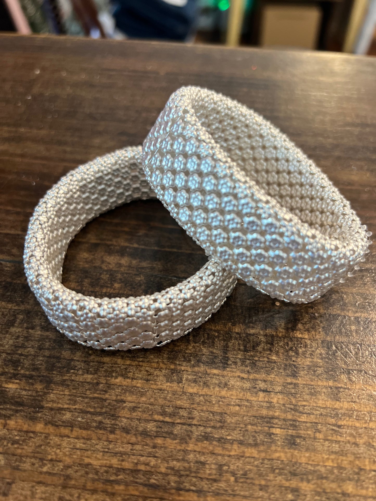 Crystal Weave Cuff Bracelets in Gold & Silver