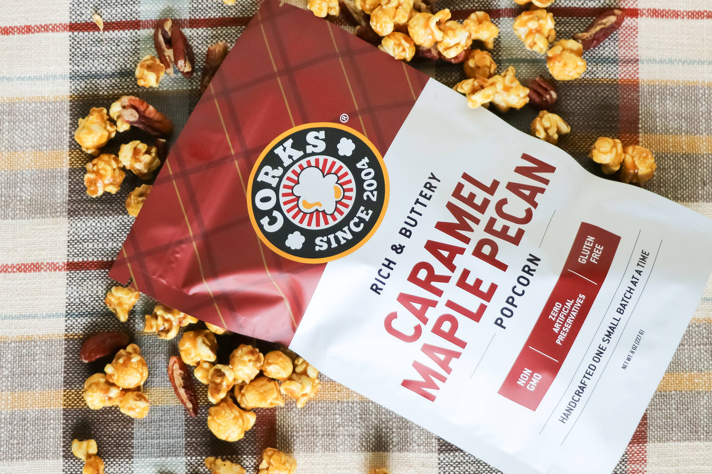 Corks Popcorn - Caramel Maple Pecan Popcorn - 6.0oz **New Size** - Shoppe3130
