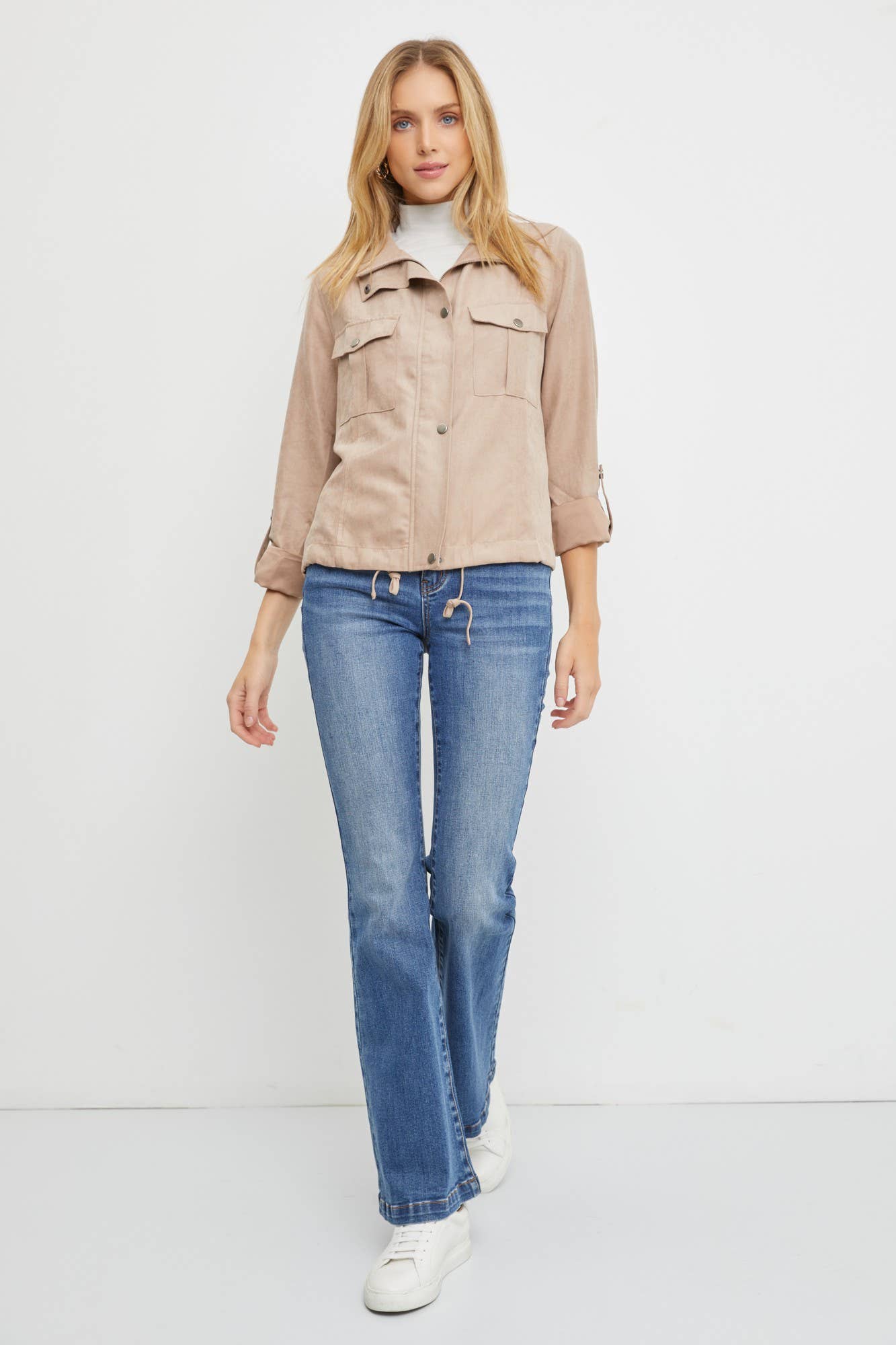 Cropped Utility Jacket: Utility in Natural