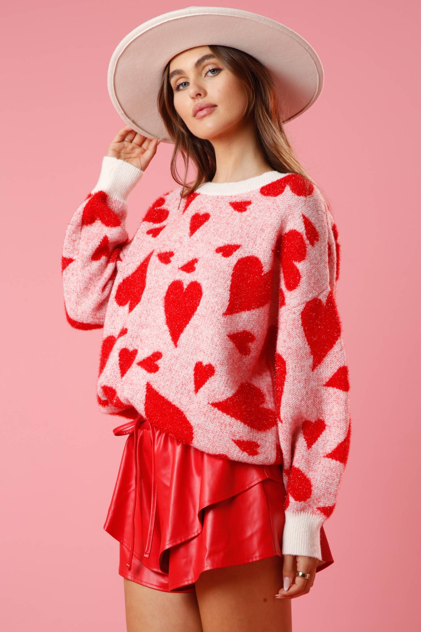 FINAL SALE Avery Shiny Hearts Sweater