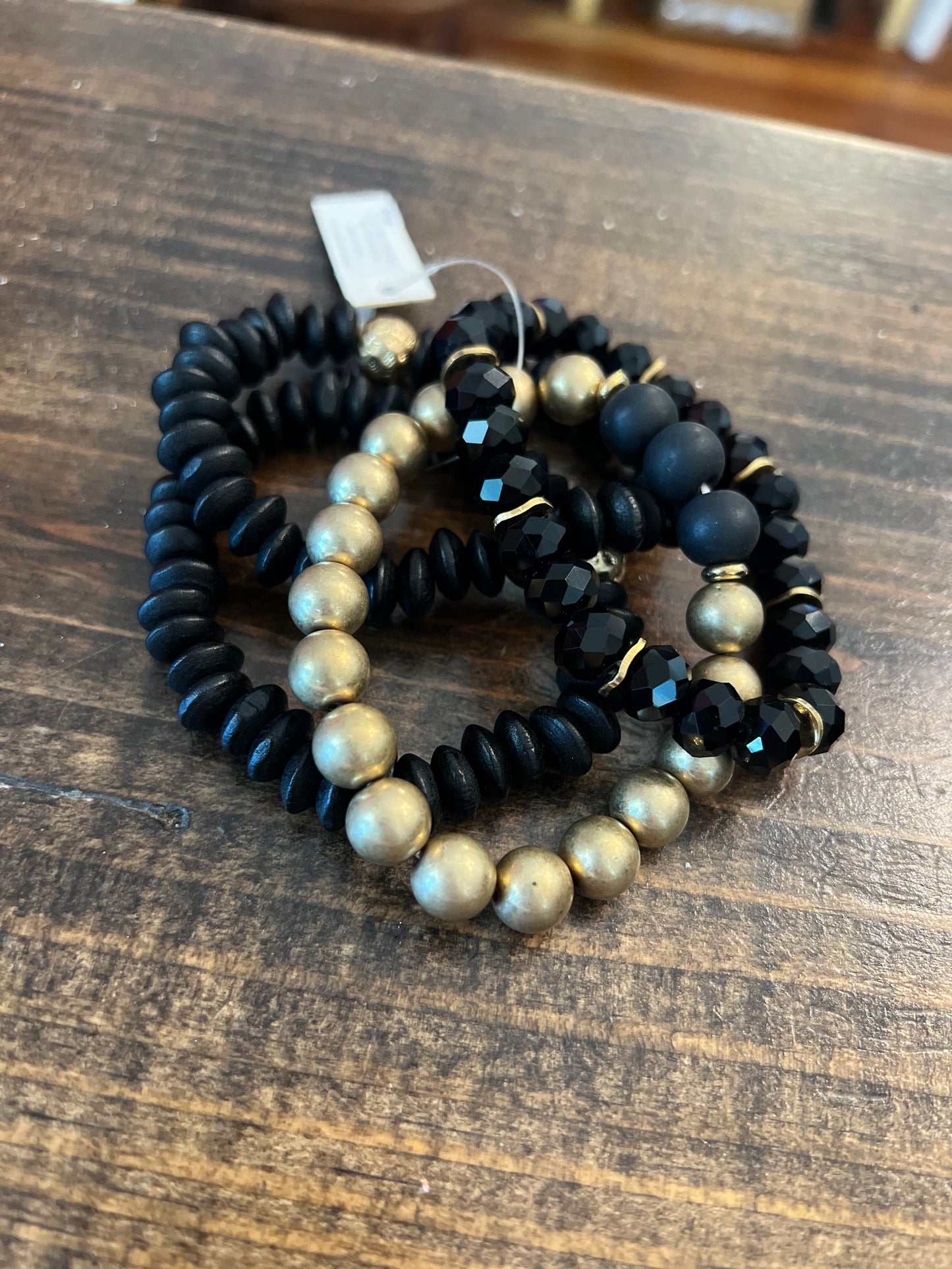 Black Tie Bracelet Stack