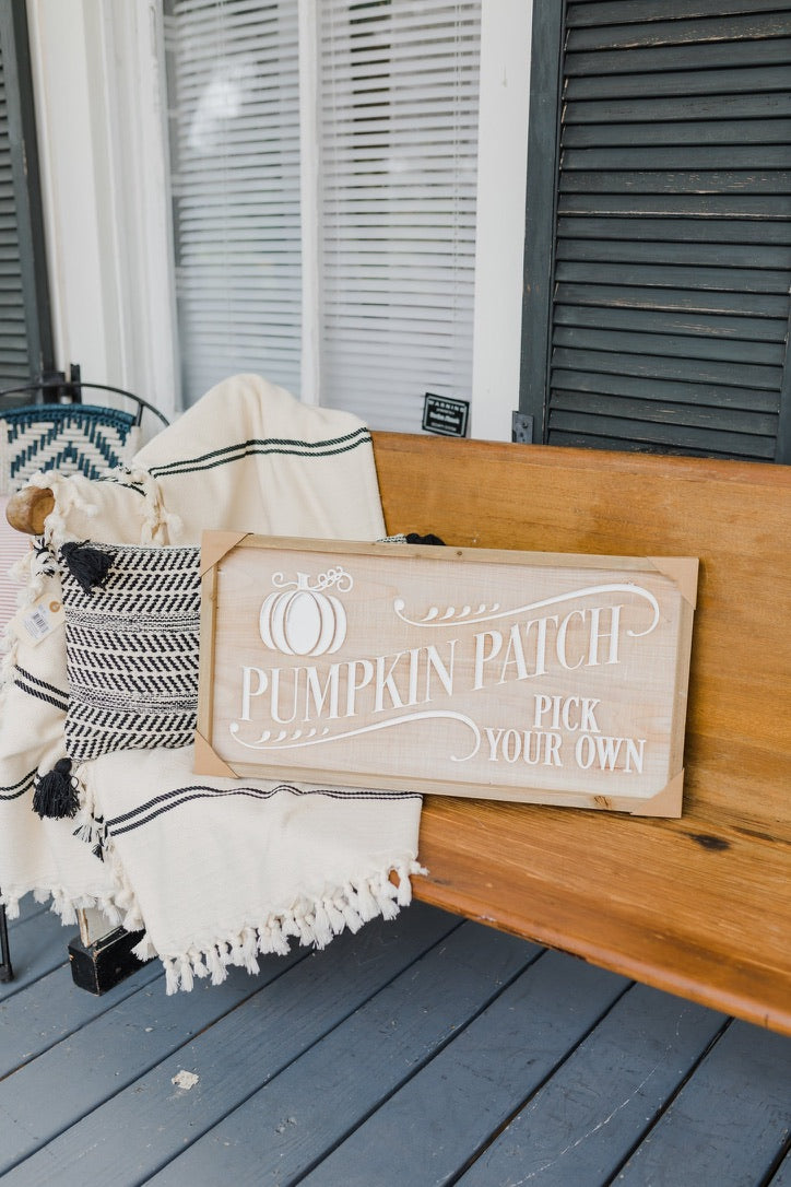 FINAL SALE Rectangular Pumpkin Patch Sign