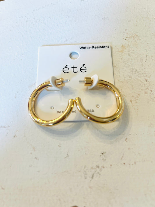 Gold Sunday Brunch Hoop Earrings - Shoppe3130
