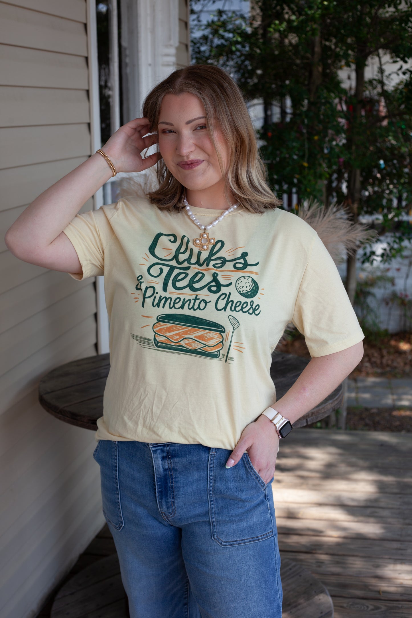 Golf Club Tees Augusta Tournament Country Club Graphic Tee in Light Yellow