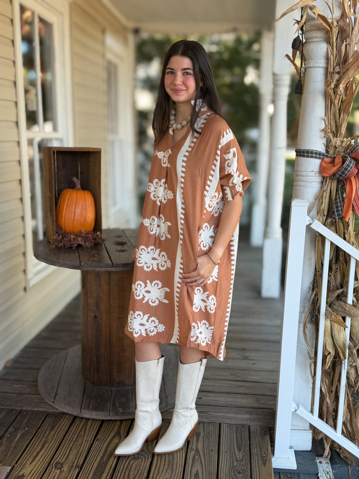 Cathleen In the Fall Dress - Shoppe3130