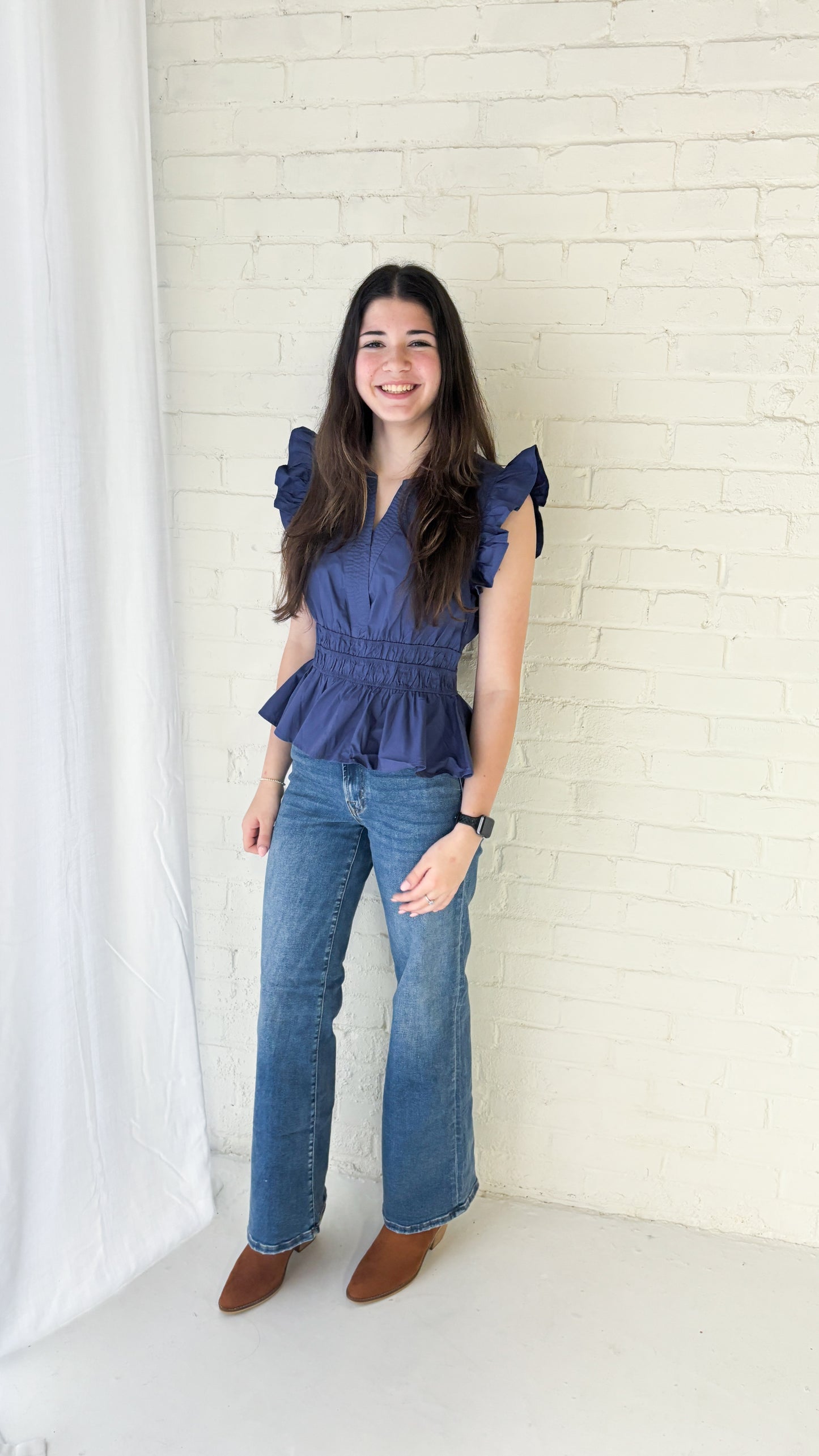 The Harper Ruffle Top - Shoppe3130