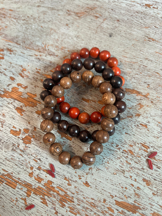 Earthbound Harmony Wood Bead Bracelet Set