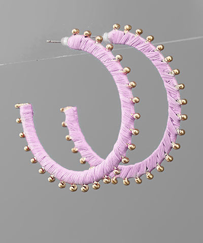 Hope Raffia Hoop Earrings