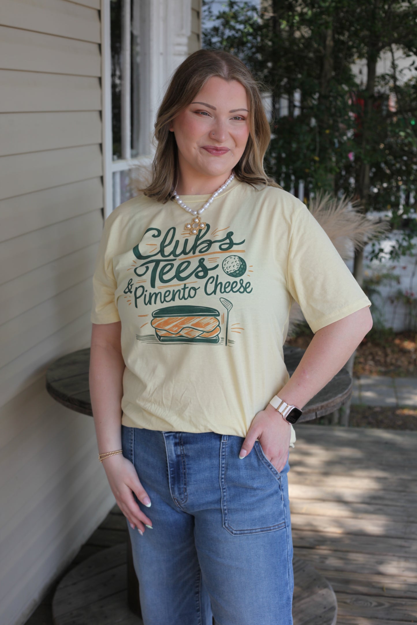 Golf Club Tees Augusta Tournament Country Club Graphic Tee in Light Yellow