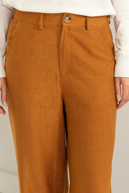 Hey Babe Corduroy Pants in Camel