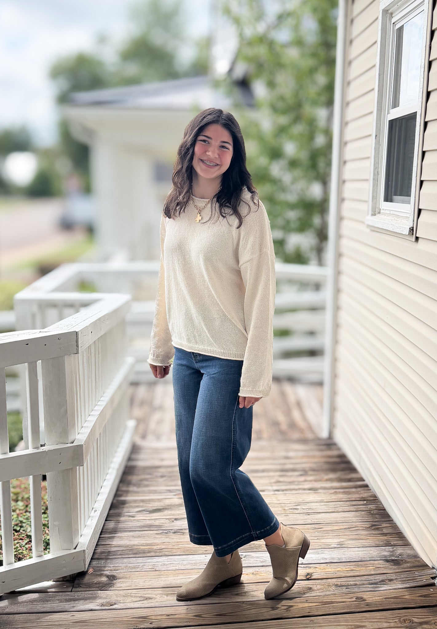 Maisy Lightweight Oatmeal Sweater