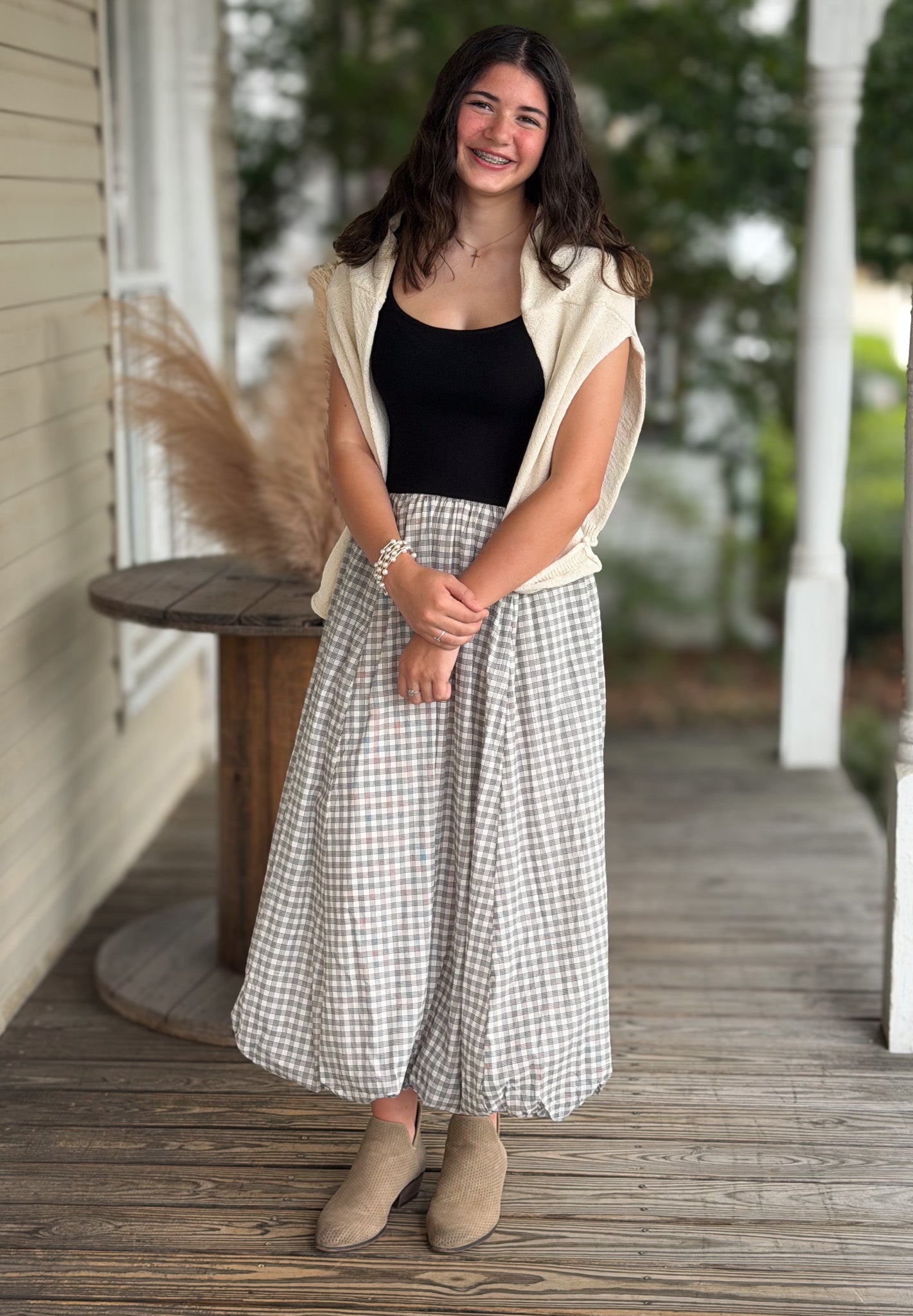 Glory Black Balloon Maxi Tank Dress
