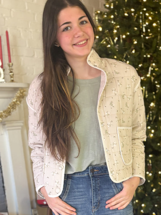 The Winter Blossom Quilted Jacket