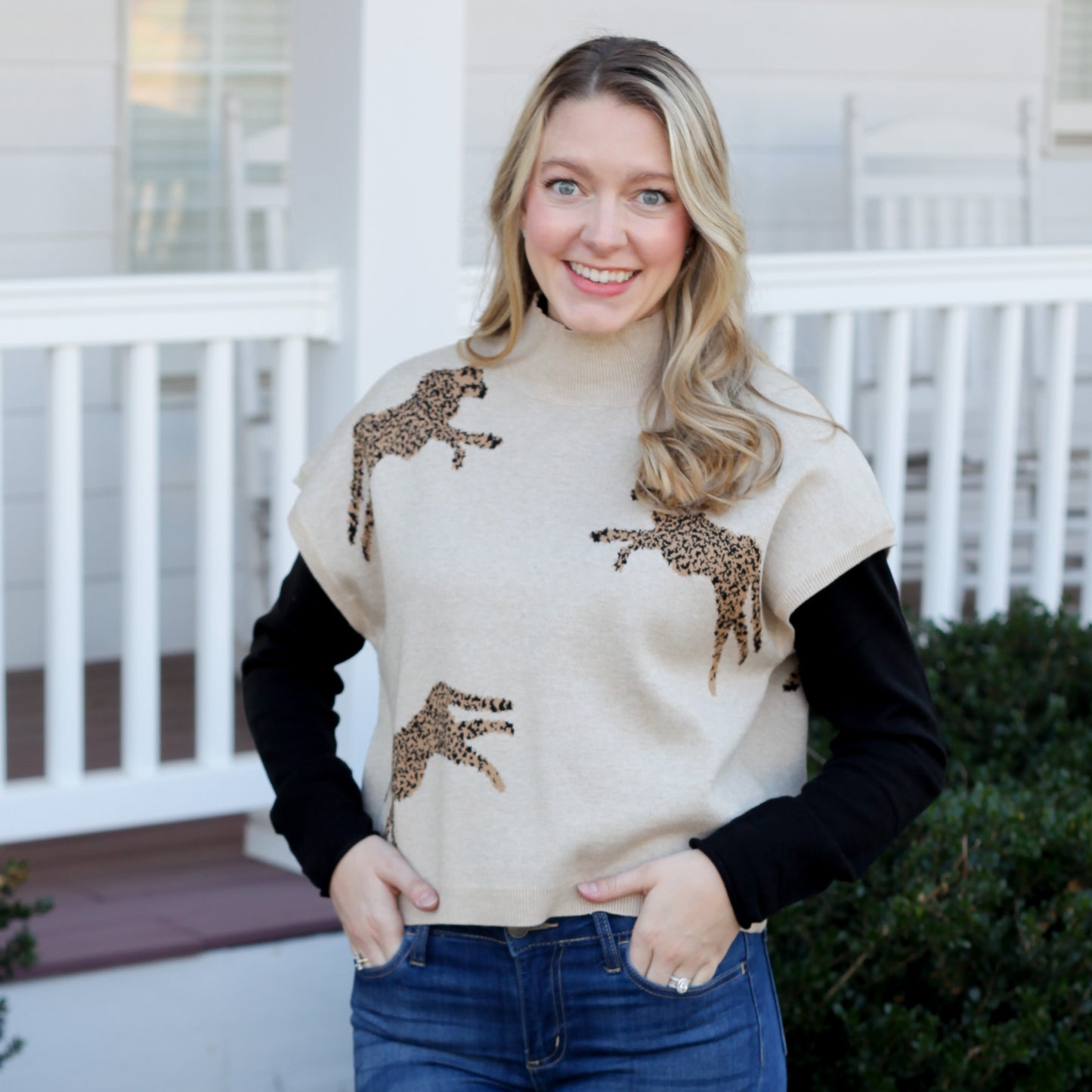 Chic Cheetah Sweater Top