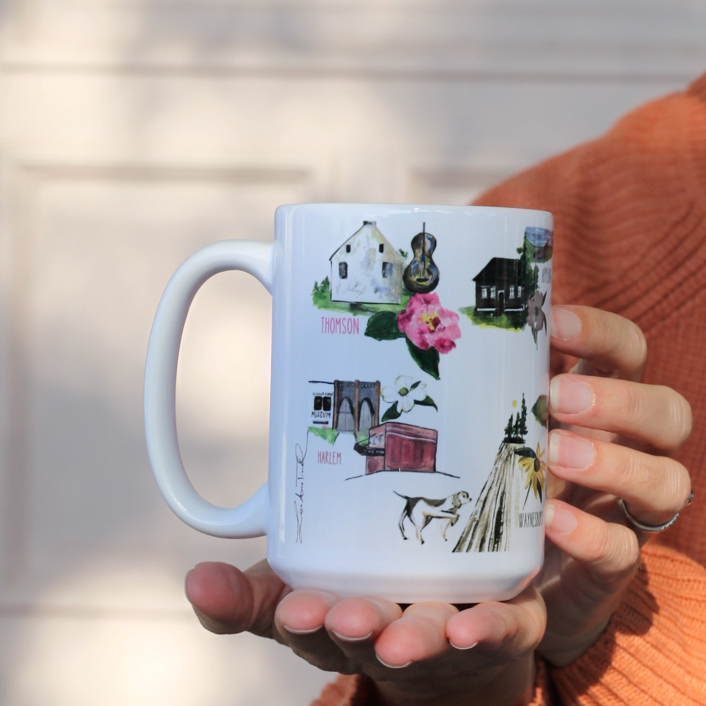 Local Artist Floral History CSRA Mug