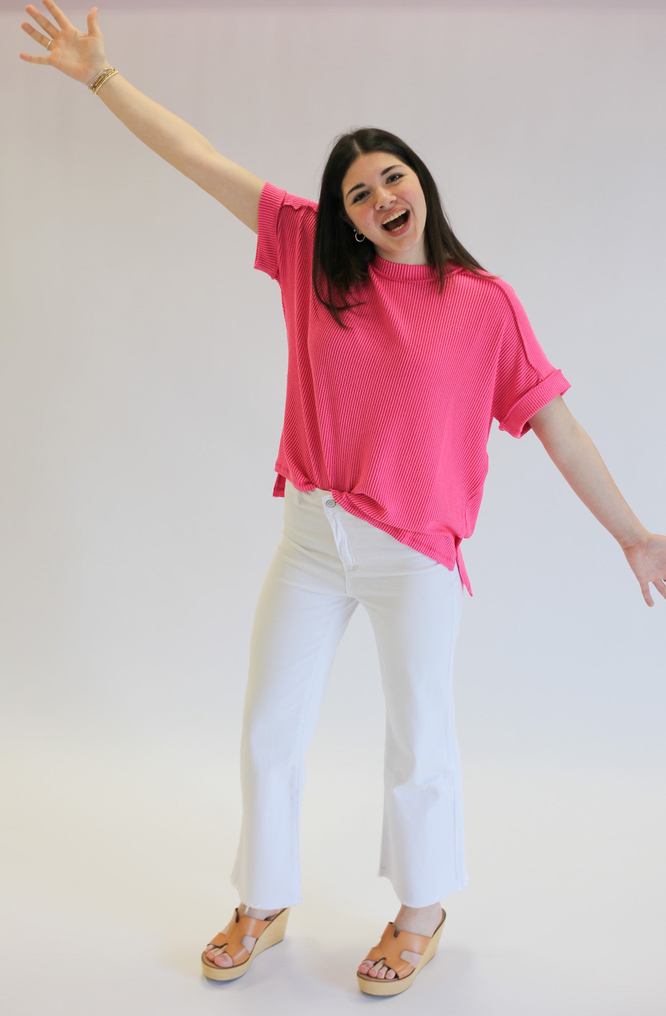 Abbi Grace Raised Ribbed Top in Curvy - Shoppe3130
