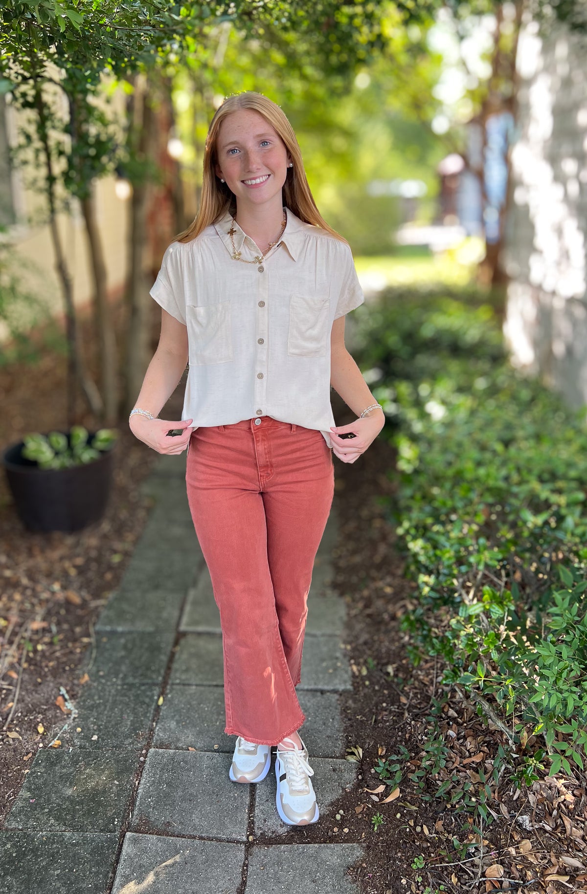 Lovely Remi Button Up Shirt Top
