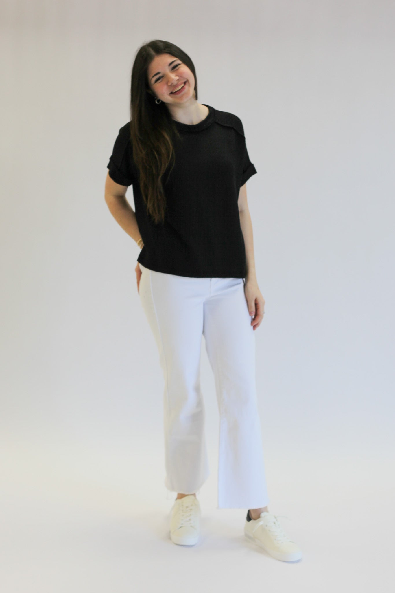 Abbi Grace Raised Ribbed Top in Curvy - Shoppe3130