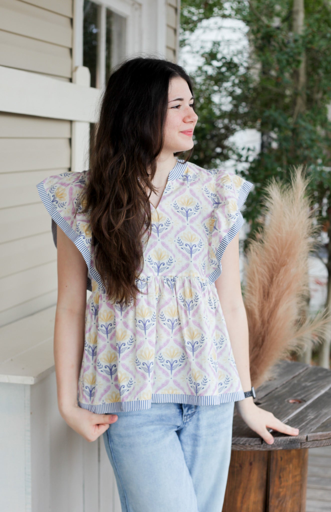 Tulip Dreams Ruffle Babydoll Top - Shoppe3130