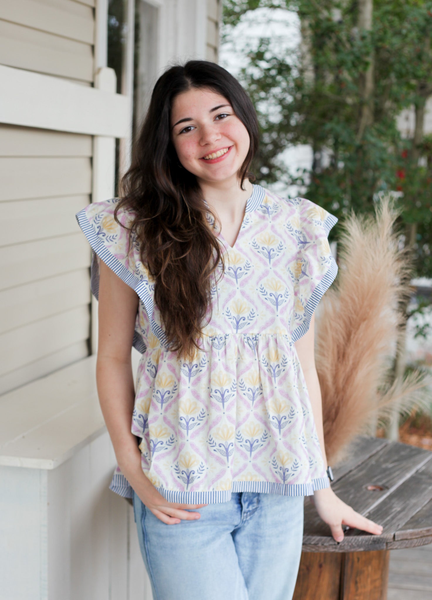 Tulip Dreams Ruffle Babydoll Top - Shoppe3130