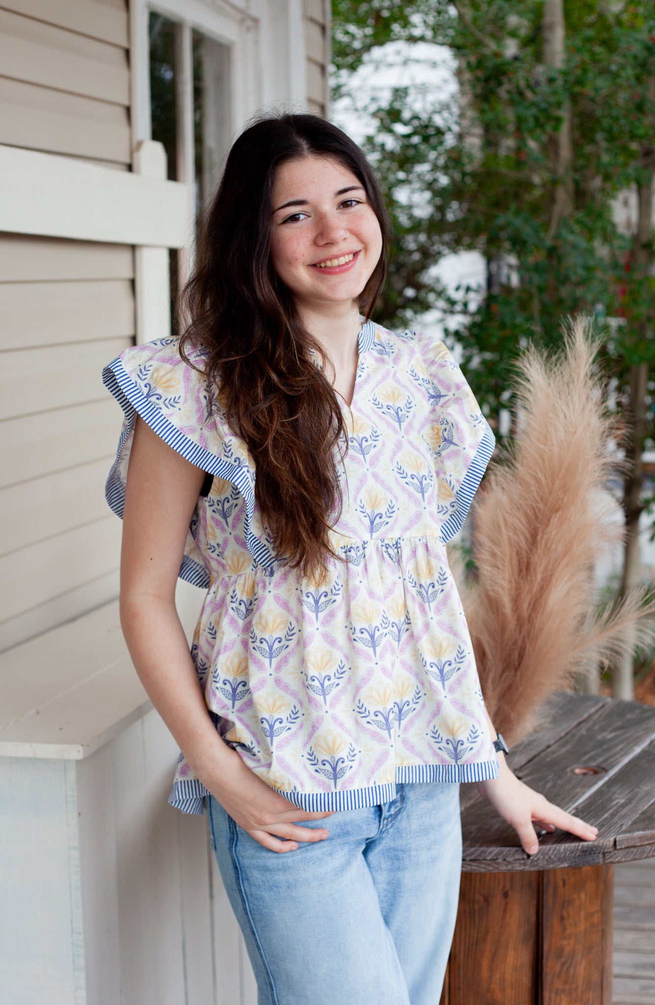 Tulip Dreams Ruffle Babydoll Top - Shoppe3130