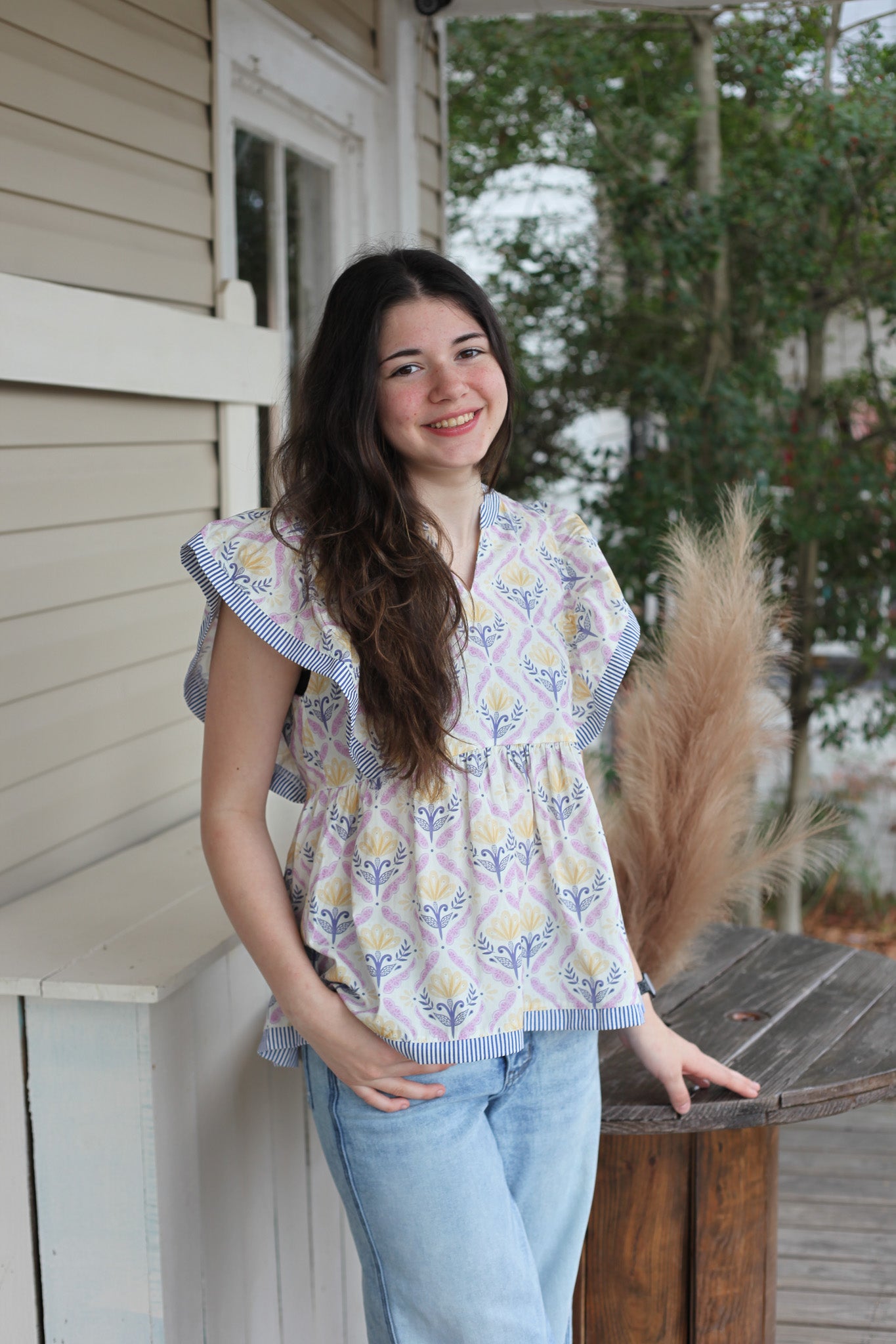 Tulip Dreams Ruffle Babydoll Top - Shoppe3130