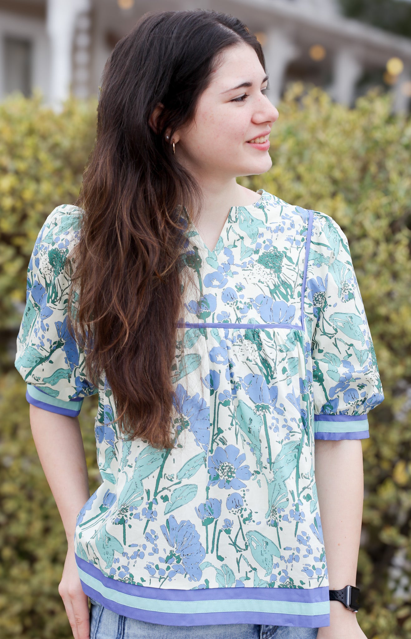 A Walk In The Garden Ruffle Babydoll Top - Shoppe3130