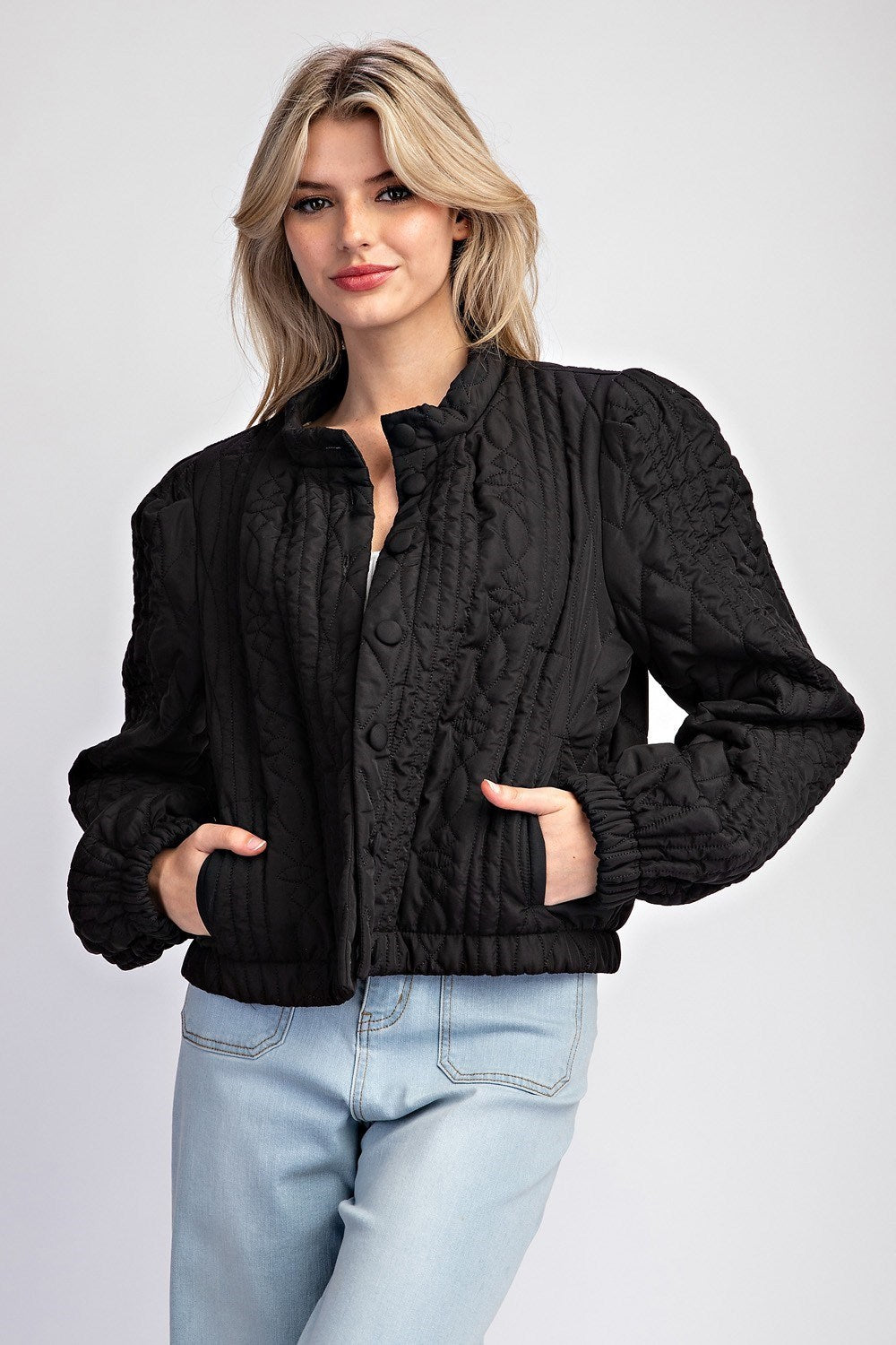 Black Quilted Lux Jacket