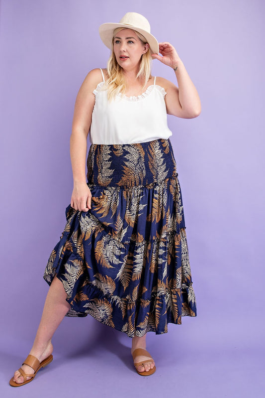 Full of Life Tiered Maxi Skirt in Curvy