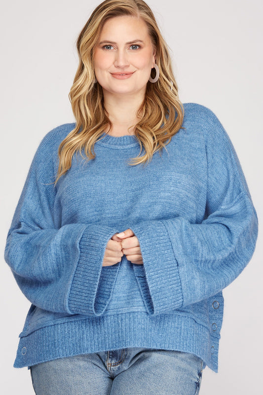 Curvy Blues Kinda Winter Sweater