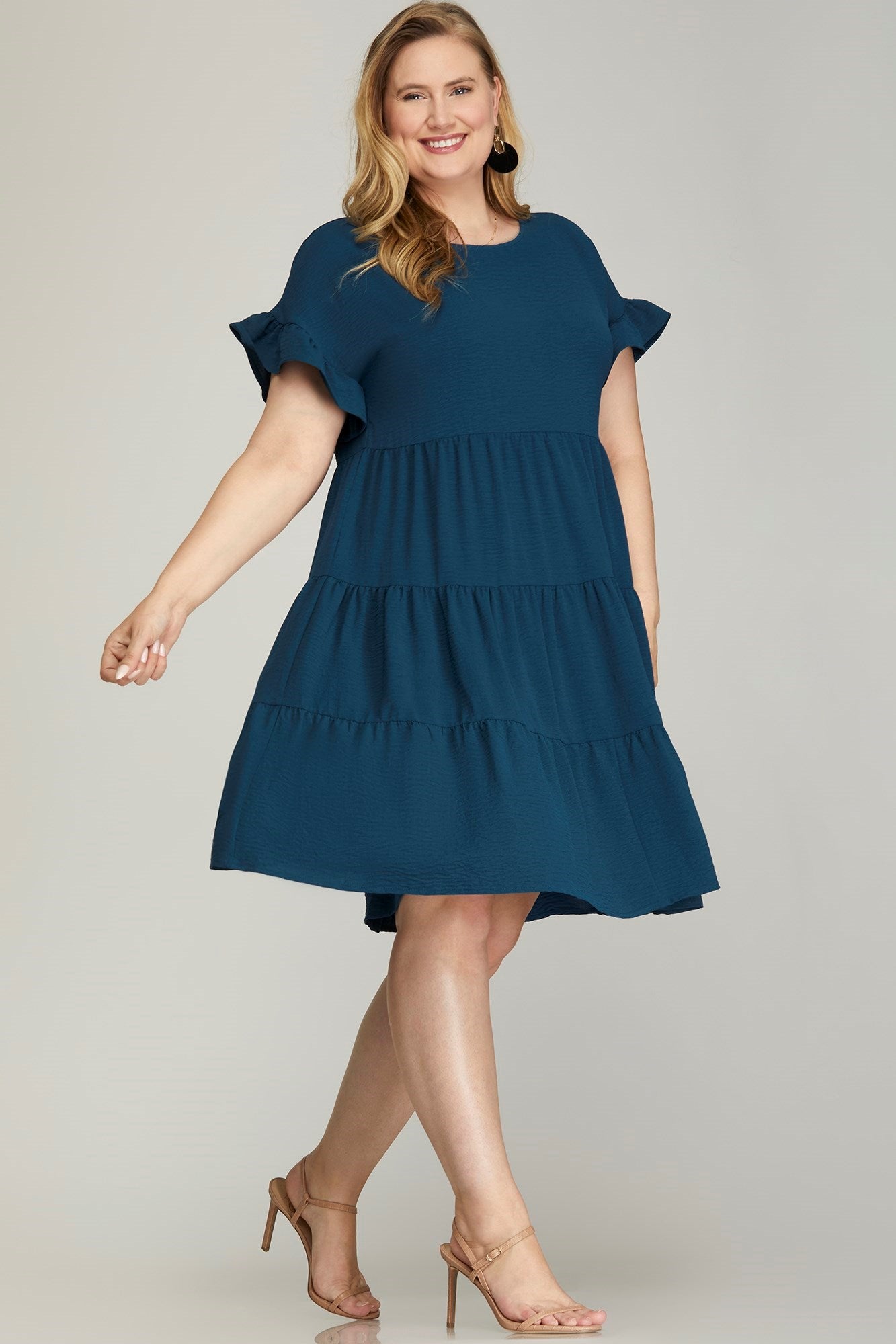 Curvy Serving Looks Tiered Dress