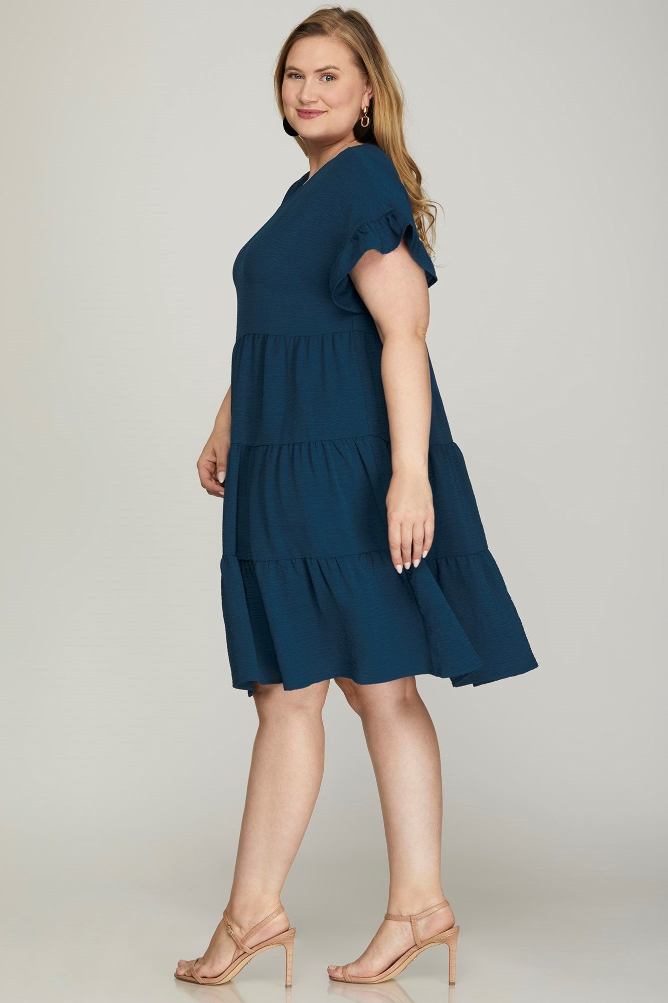 Curvy Serving Looks Tiered Dress