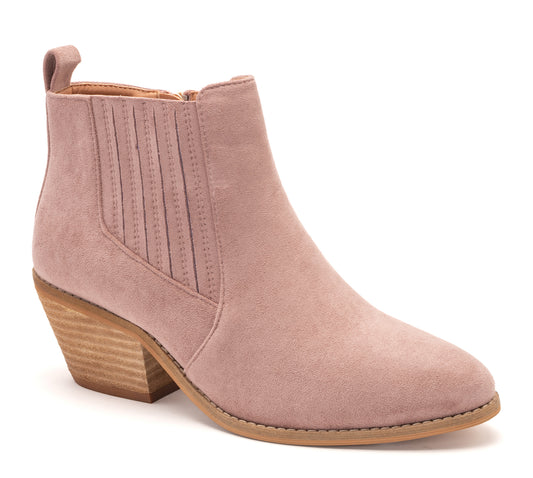 Corky's Potion Bootie in Blush Suede