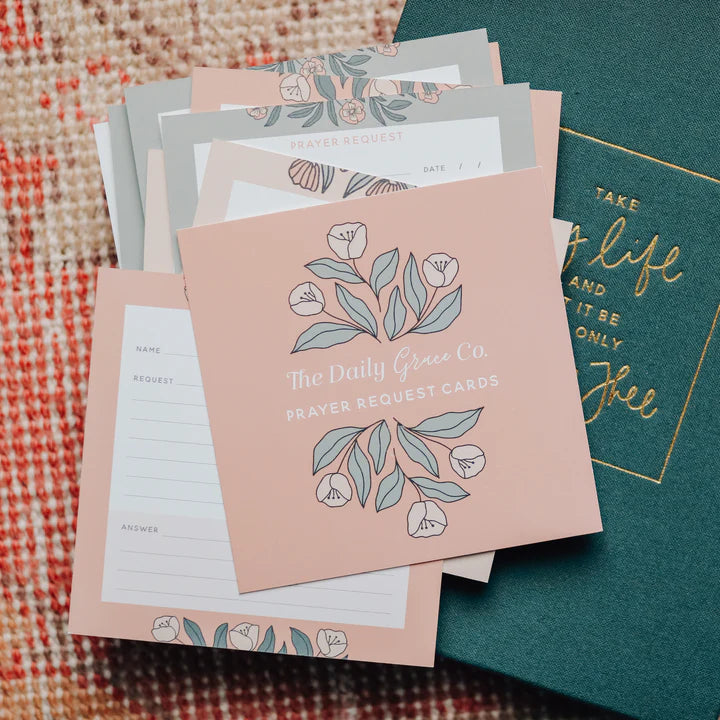 Teal Floral-Prayer Request Cards (The Daily Grace Co.)