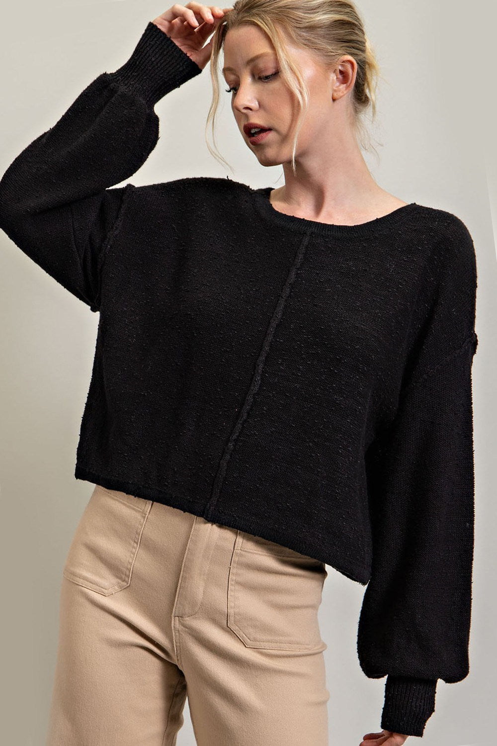 FINAL SALE Tailored Texture Knit Sweater