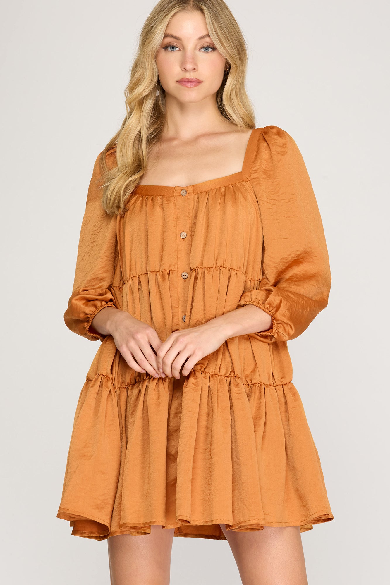 Hello Pumpkin Satin Dress