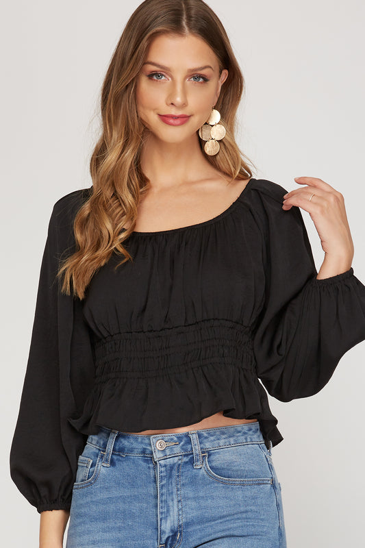 FINAL SALE Moonlight Nights Peplum Top