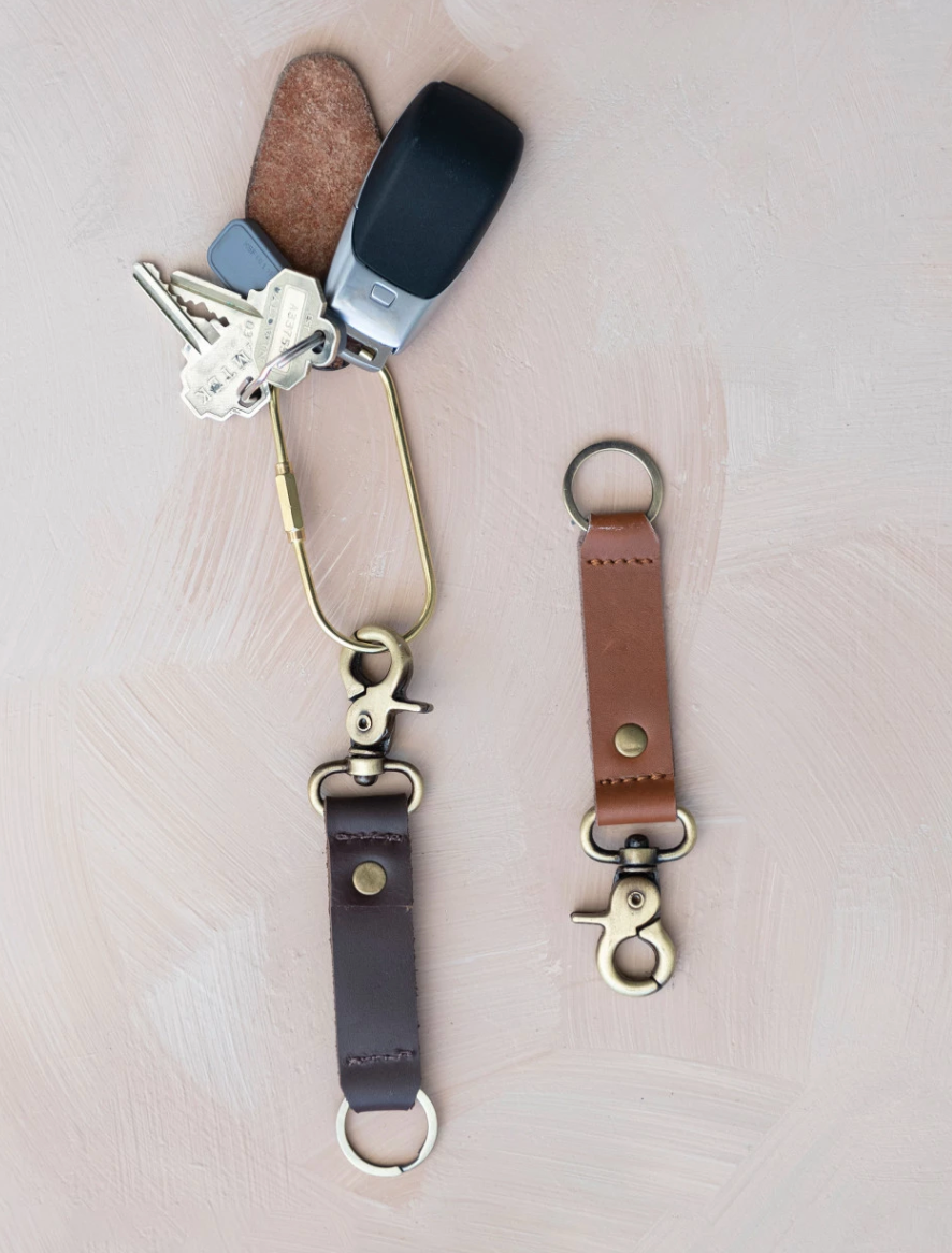 Leather & Metal Keychain