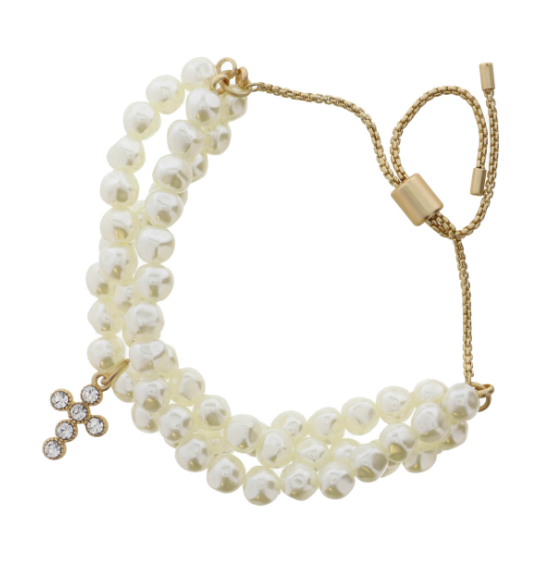 Quinn Pearl and Gold Bracelet Set