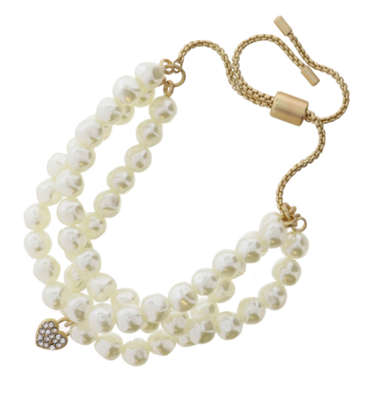 Quinn Pearl and Gold Bracelet Set