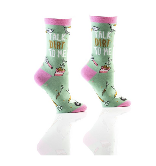 Women's Crew Socks Talk Dirt To Me
