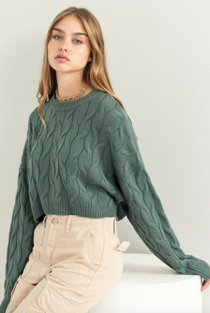 FINAL SALE Clara Weekend Cable Knit Sweater