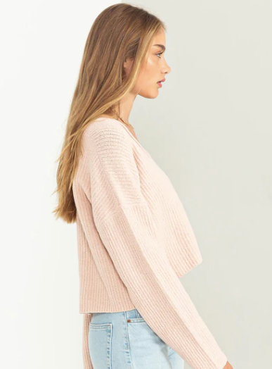FINAL SALE Raelee Cropped Ribbed Sweater