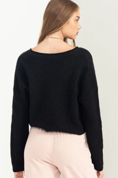 FINAL SALE Raelee Cropped Ribbed Sweater