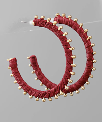 Hope Raffia Hoop Earrings